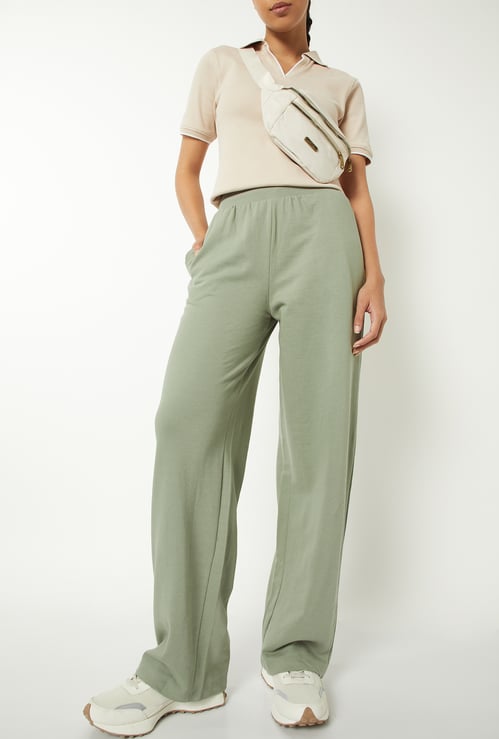 Women Solid Athleisure Track Pants