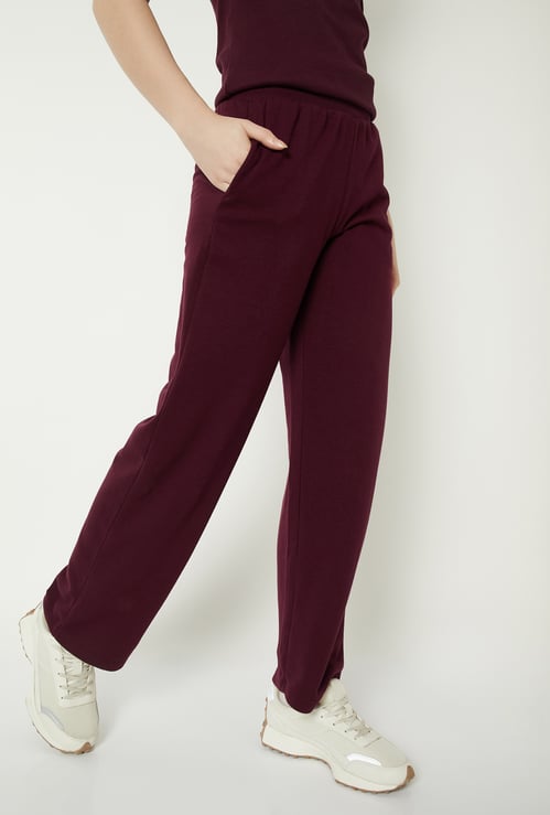 Women Solid Athleisure Track Pants