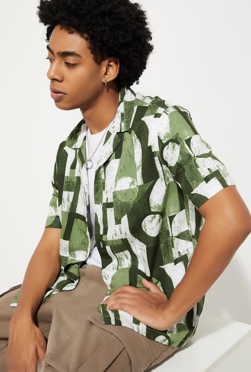 URB_N Men Printed Regular Fit Resort Shirt