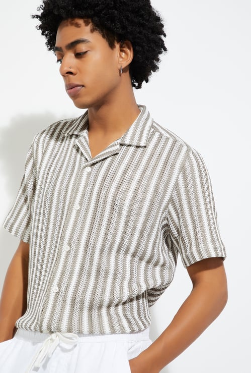 URB_N Men Striped Relaxed Fit Shirt