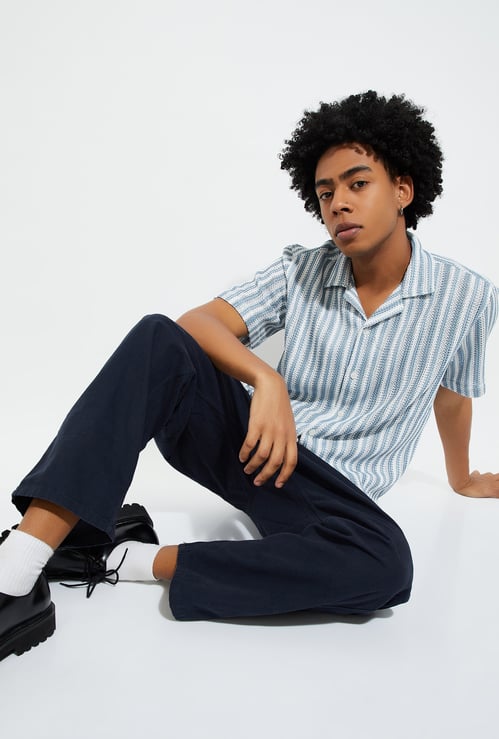 URB_N Men Striped Relaxed Fit Shirt