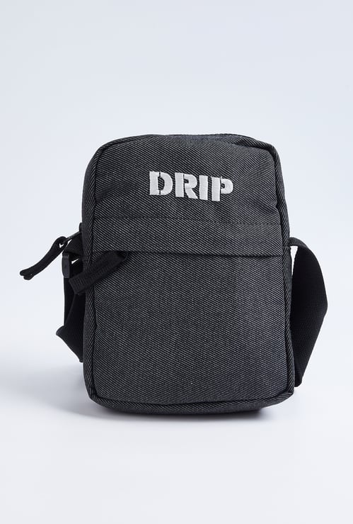 Men Textured Crossbody Bag