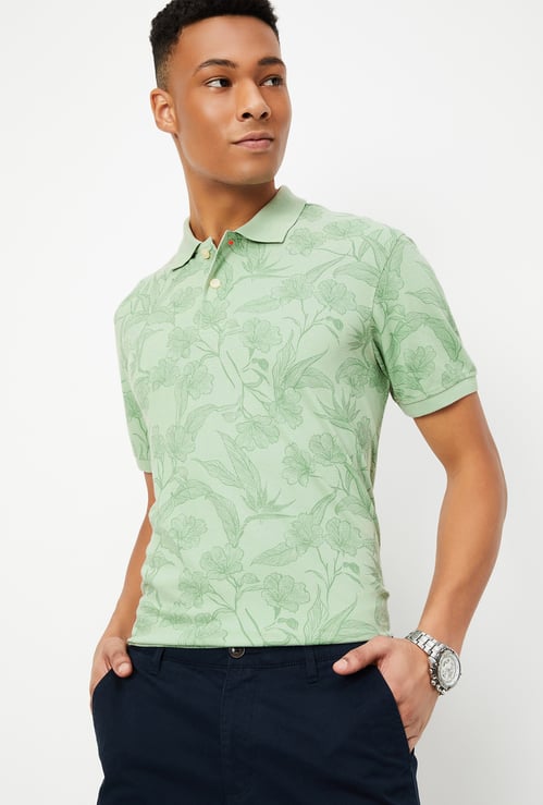 Men Printed Polo T-shirt