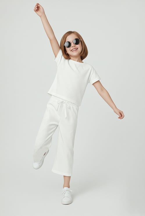 Girls Knitted Trousers Set