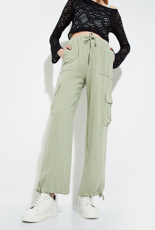 ALAYA F x URB_N Women Textured Cargo Trousers