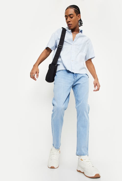 Men Washed Carrot Fit Jeans