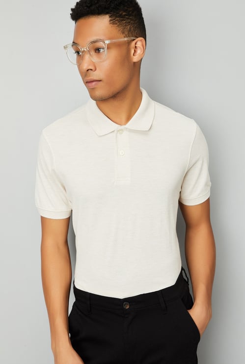 Men Solid Polo T-shirt