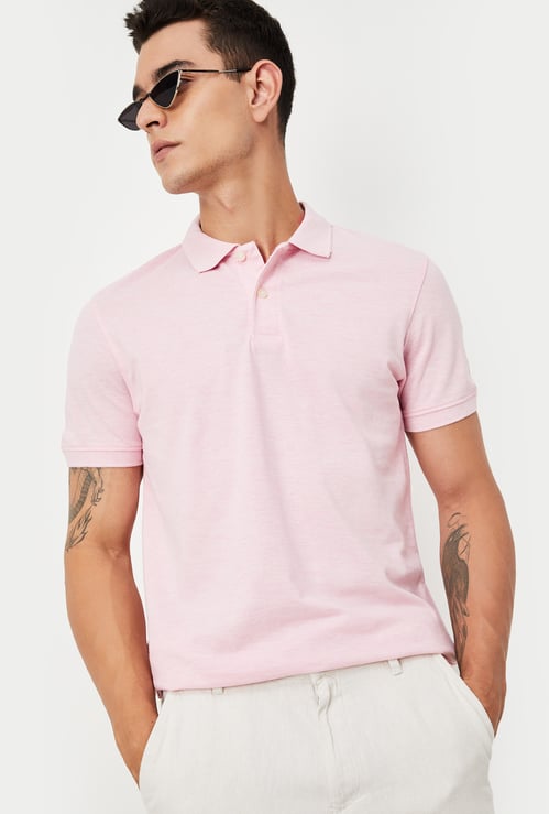 Men Solid Polo T-shirt
