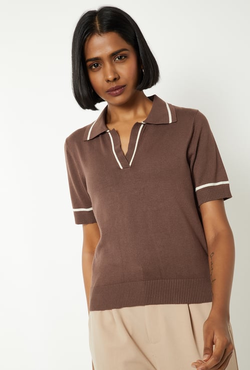 Women Knit Polo T-shirts