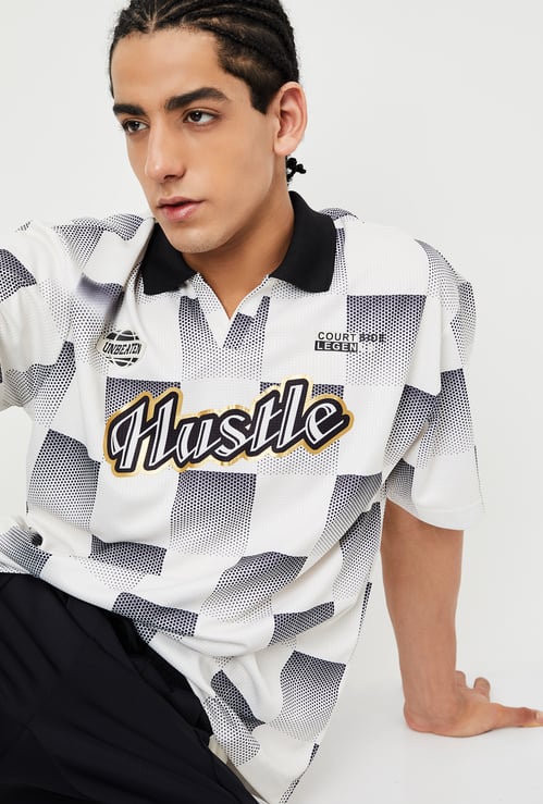 Men Printed Athleisure Polo T-shirt