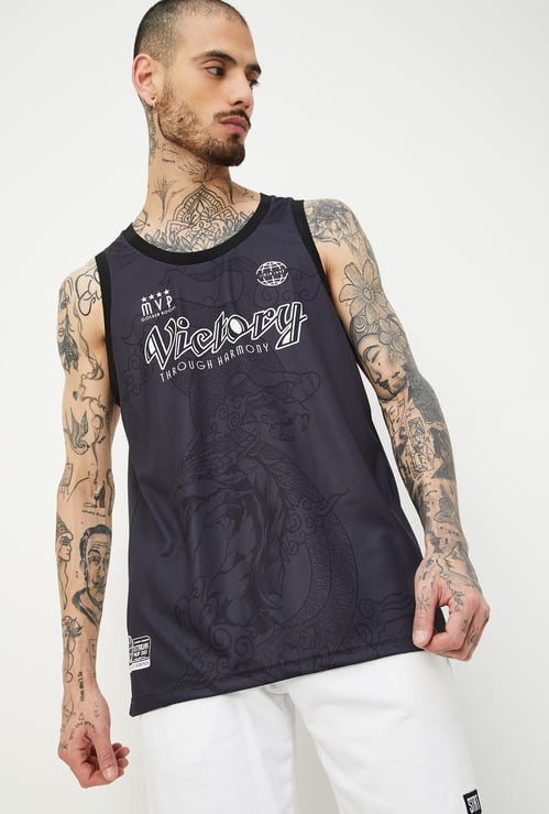 Men Printed Sports T-shirt