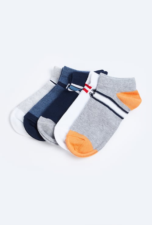 Boys Patterned Ankle-Length Socks - Pack of 5