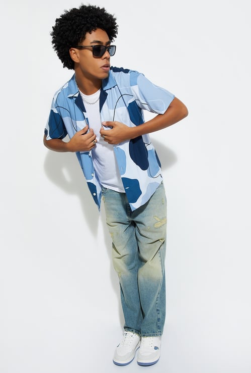 URB_N Men Regular Fit Printed Resort Shirt