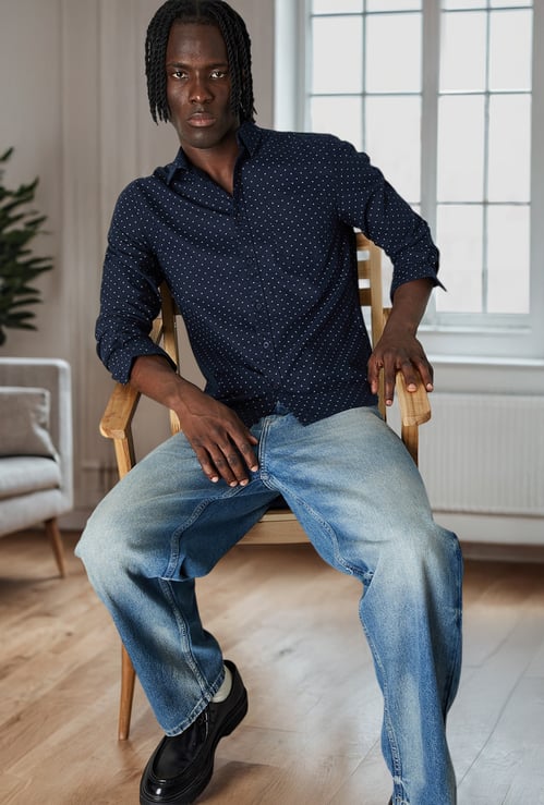 Men Printed Slim Fit Shirt