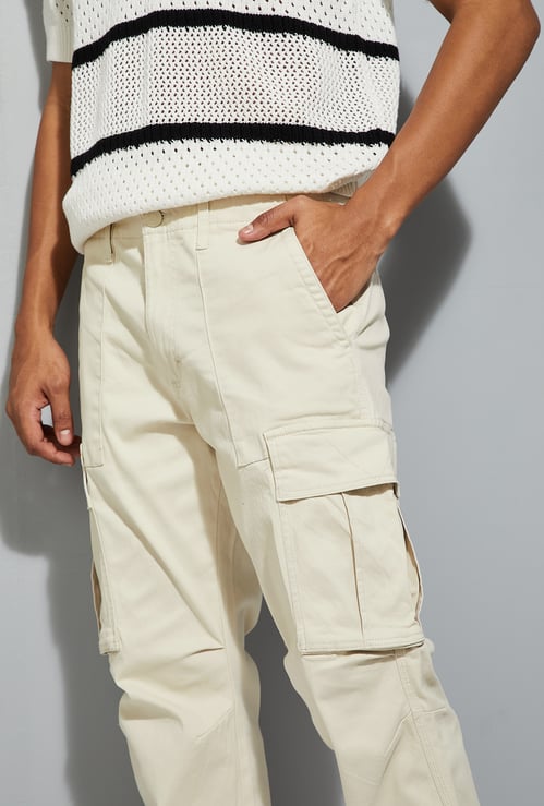 URB_N Men Textured Cargo Trousers