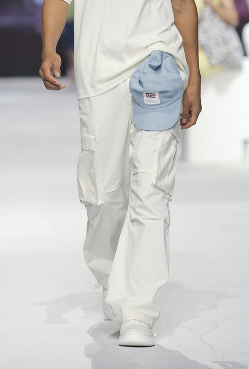URB_N Men Textured Cargo Parachute Trousers