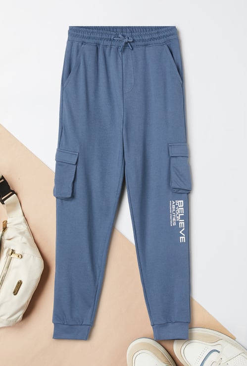 Boys Printed Cargo Joggers
