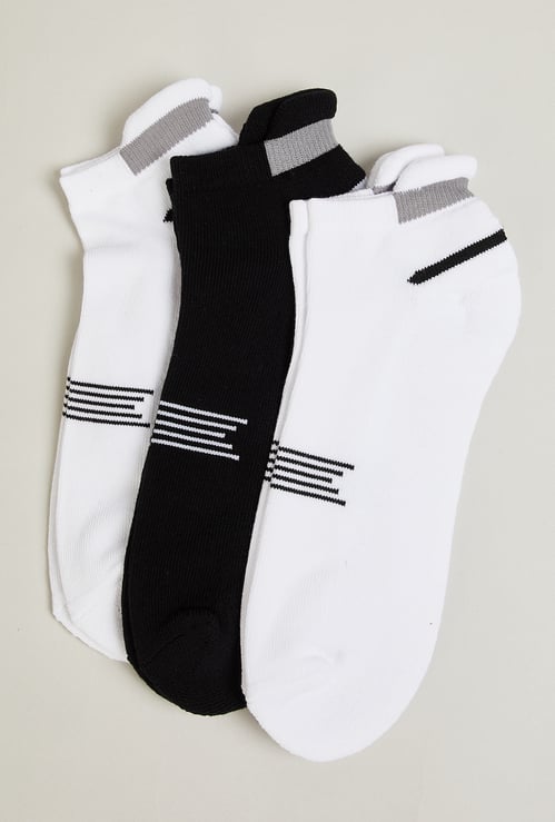 Men Striped Ankle-length Socks - Pack of 3