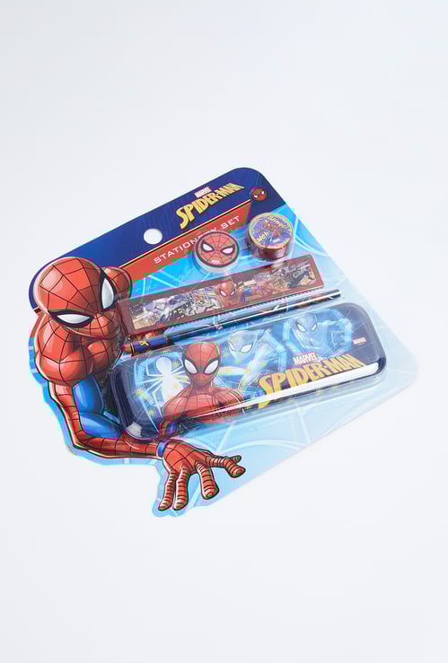 Kids Spiderman Print Stationery Set