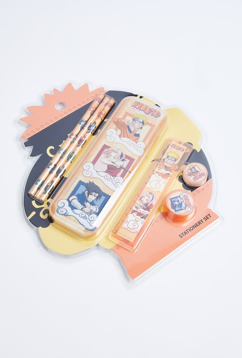 Kids Naruto Print Stationery Set