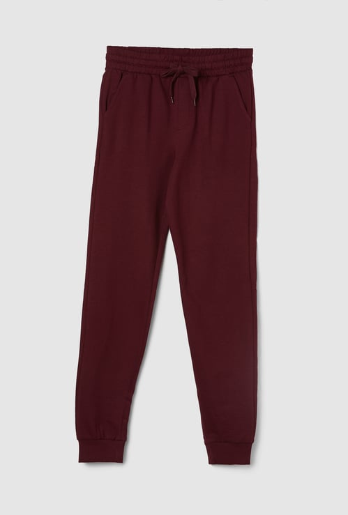 Boys Solid Knit Joggers
