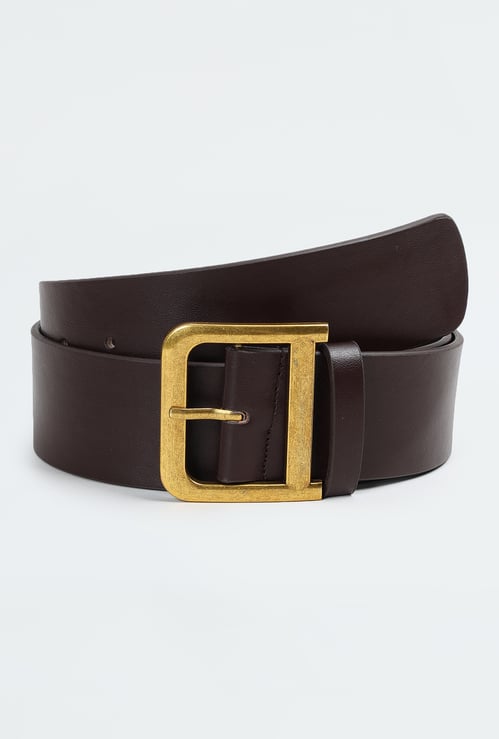 Women Textured Slim Belt