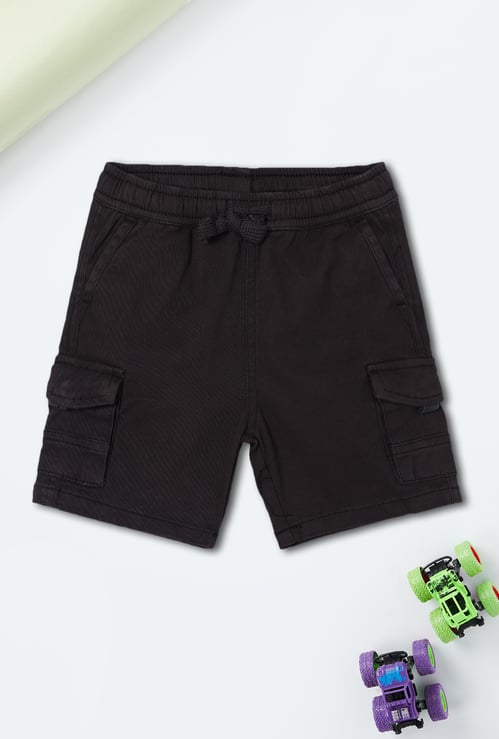 Boys Textured Cargo Jorts
