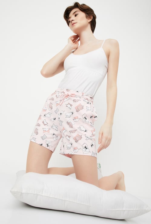 Women Printed Knit Shorts