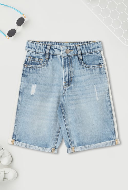 Boys Distressed Denim Shorts