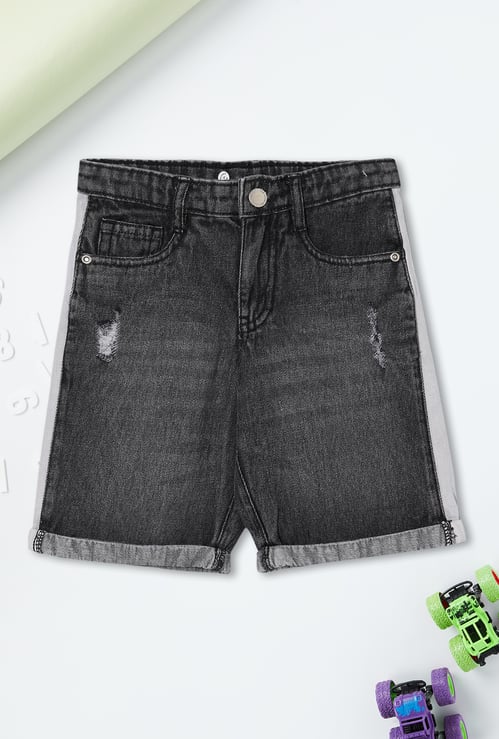 Boys Washed Distressed Jorts