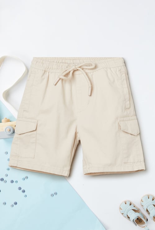 Boys Solid Cargo Shorts