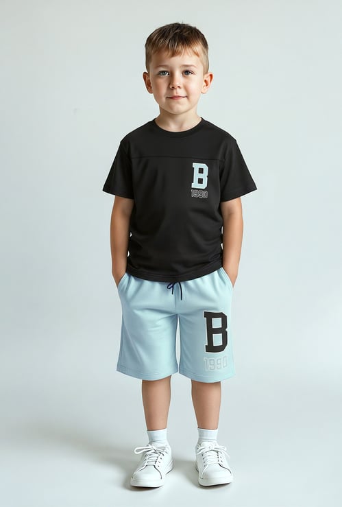 Boys Printed Shorts Set
