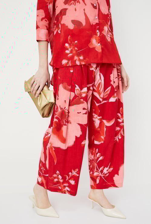 Kalki x Max Women Printed Pleated Palazzos
