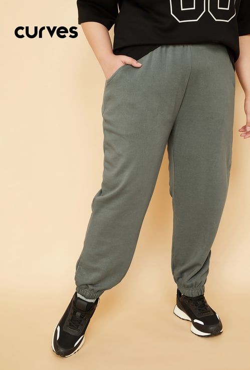 Women Solid Athleisure Joggers