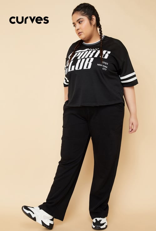 Women Solid Athleisure Track Pants