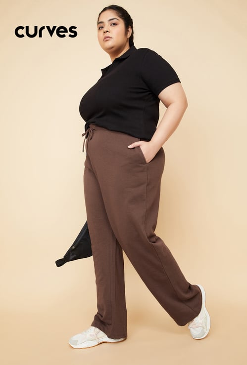 Women Solid Athleisure Track Pants