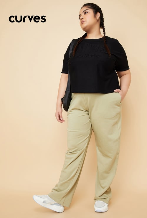 Women Solid Athleisure Track Pants