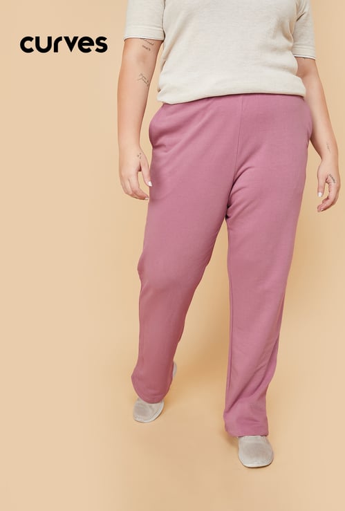 Women Solid Athleisure Track Pants