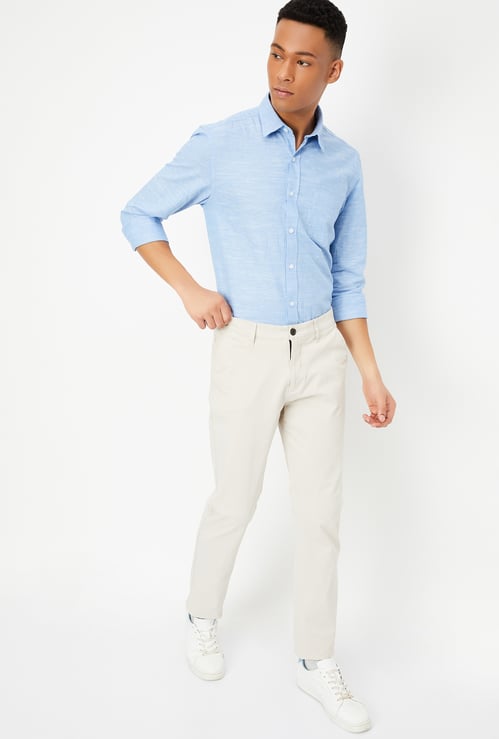 Men Solid Slim Fit Shirt