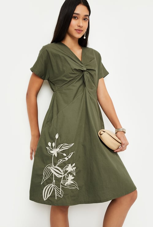 Kalki x Max Women Embroidered A-line Dress