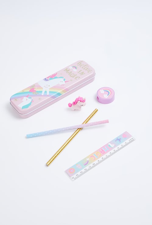 Kids Unicorn Print Stationery Set