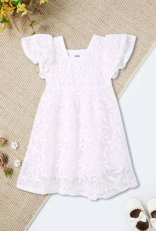 Girls Embroidered A-line Dress