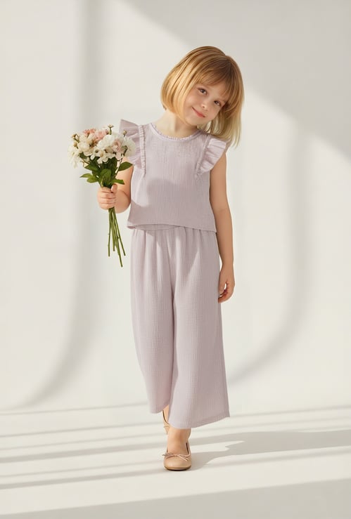 Girls Pleated Co-ords Set