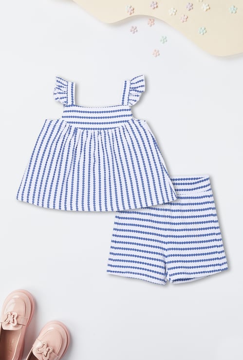Girls Knit Shorts Set