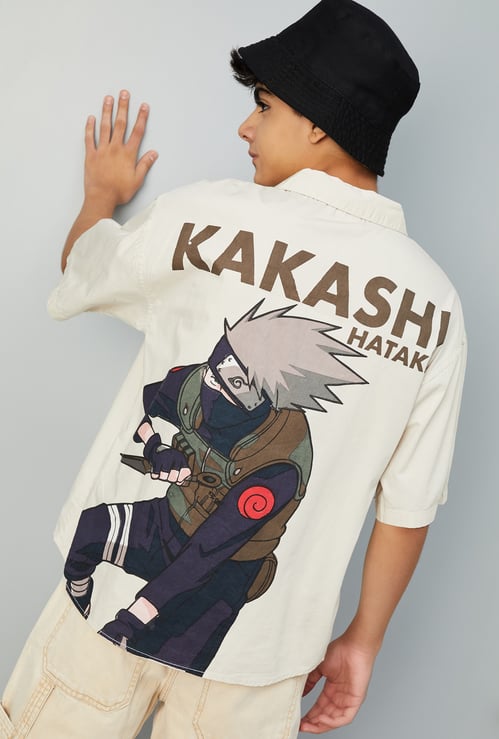 Boys Kakashi Back Print Resort Shirt