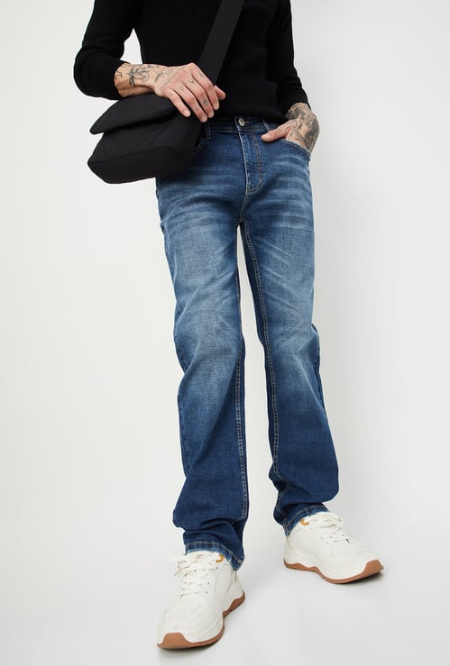 Men Washed Regular Fit Jeans