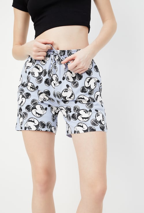 Women Mickey Mouse Printed Shorts