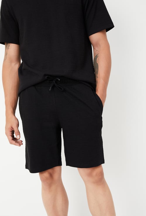 Men Textured Shorts