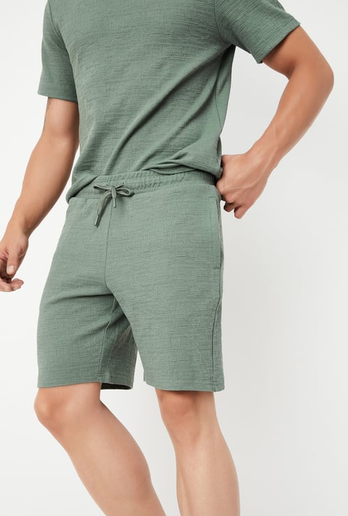 Men Textured Shorts
