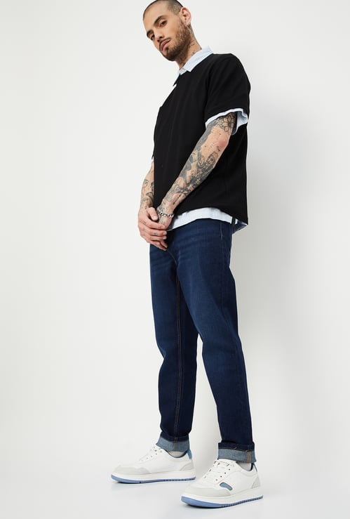 Men Washed Carrot Fit Jeans